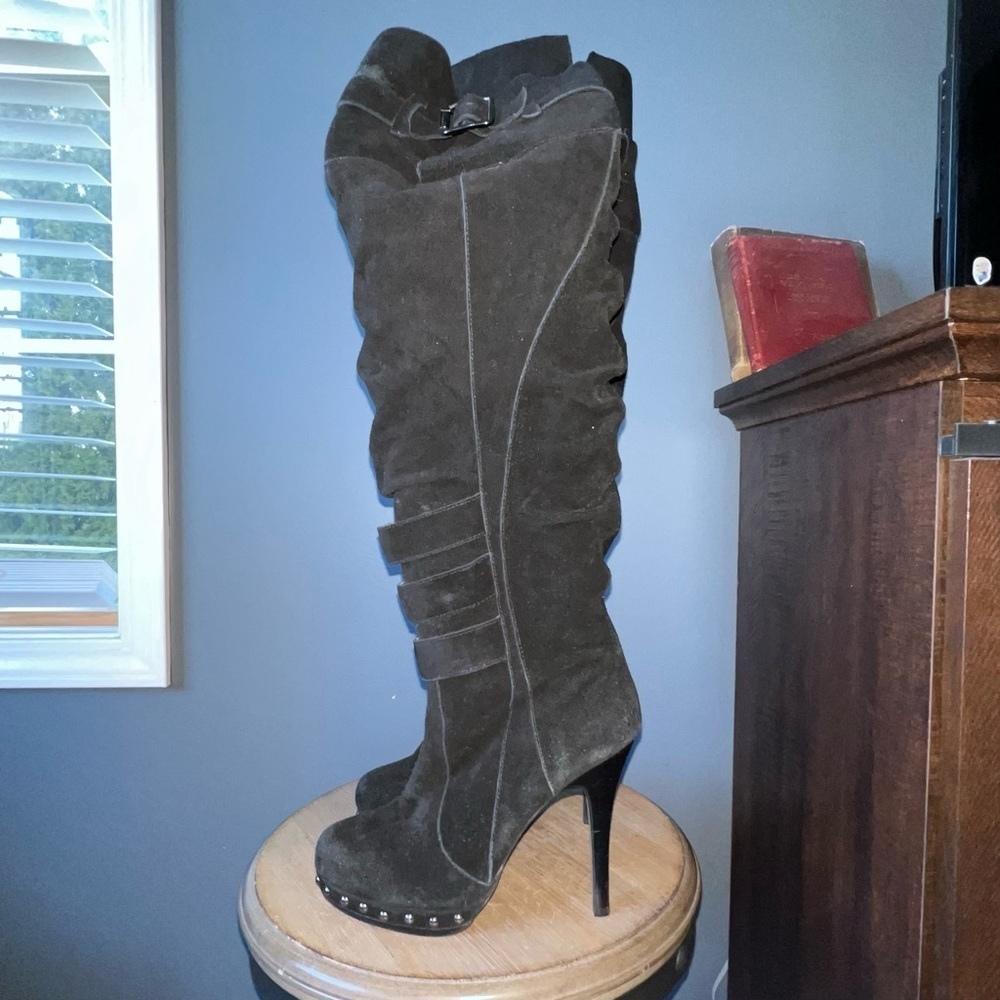 Steven By Steve Madden Black Over the Knee Boots